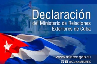 Declaración del Ministerio de Relaciones Exteriores