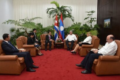 Recibió Díaz-Canel al Canciller laosiano