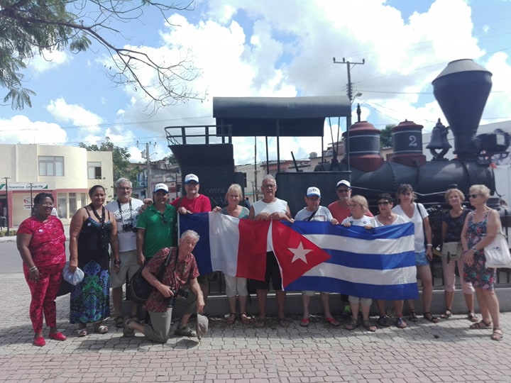 El recorrido por Camagüey incluyó el Museo Ferroviario de la ciudad. (Foto: Gretel Díaz Montalvo)