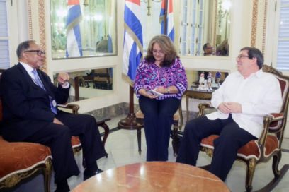 Recibe Canciller cubano a director de la Asociación Nacional de Editores de Periódicos de Estados Unidos