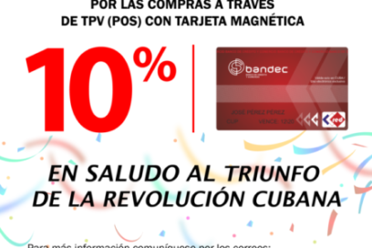 BANDEC bonificará las operaciones mediante Terminales de Puntos de Venta (TPV)