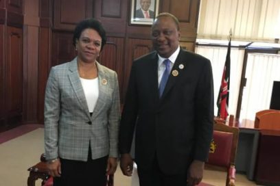 Sostuvo encuentro Inés María Chapman con Presidente de Kenya