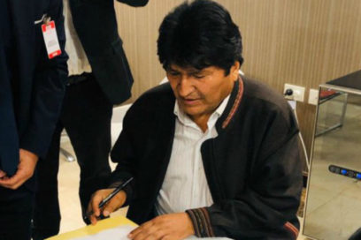 Gobierno golpista inquieto por presencia de Evo en Argentina