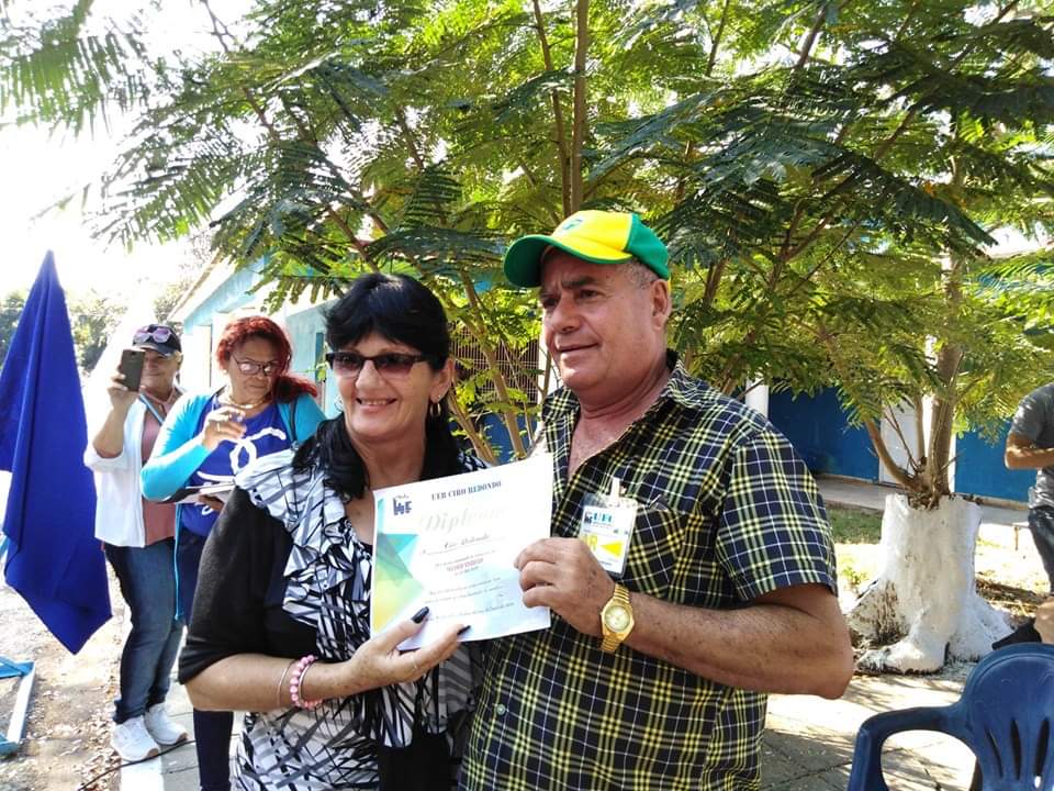 Miguel Ángel Martín recibió el reconocimiento del mejor colectivo en el2019. Foto: José Luis Martínez Alejo