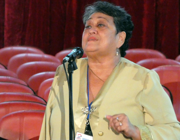 Aida Oro Lau, directora de la hilandería Inejiro Asanuma, en la provincia de Holguín, al valorar la necesidad del encadenamiento productivo en función de hacer avanzar la economía.