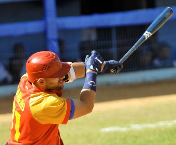 Javier Camero, el más valioso del primer juego de la final de la 59 Serie Nacional de Béisbol. Foto: José Raúl Rodríguez Robleda