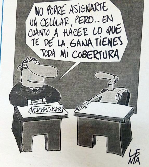 Los comportamientos de un jefe tienen mucha mayor repercusión y alcance en una institución y en la sociedad, que la indisciplina de un trabajador individual.