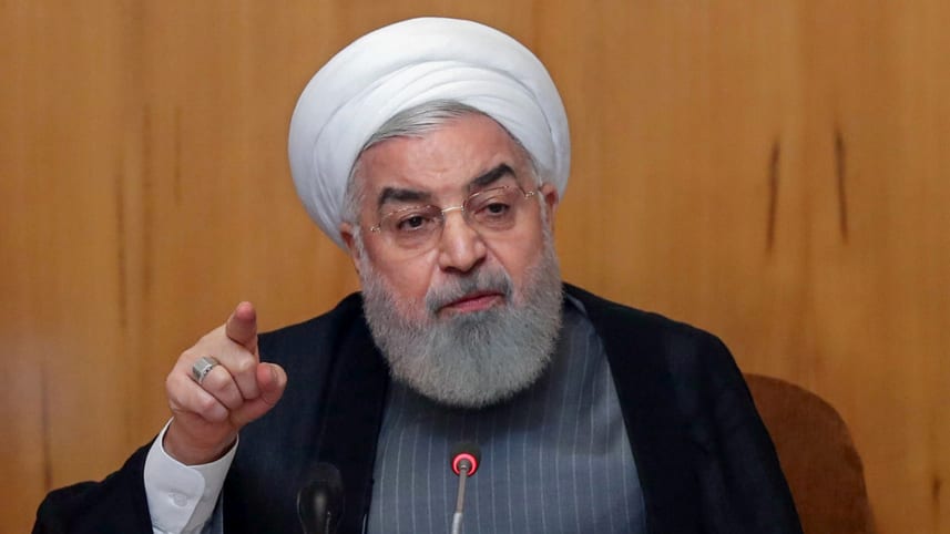 El presidente iraní Hassan Rouhani aseguró a su par ucraniano Vladimir Zelenski que su país llevará a la justicia a los implicados en el derribo de la aeronave. Foto: AFP