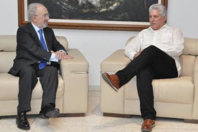 Cuban president receives director of Royal Spanish Academy