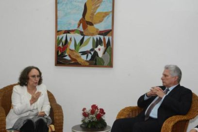 Intercambia Díaz-Canel con la Secretaria General Iberoamericana