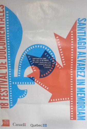 Cartel del XVIII Festival Internacional de Documentales Santiago Álvarez In Memoriam
