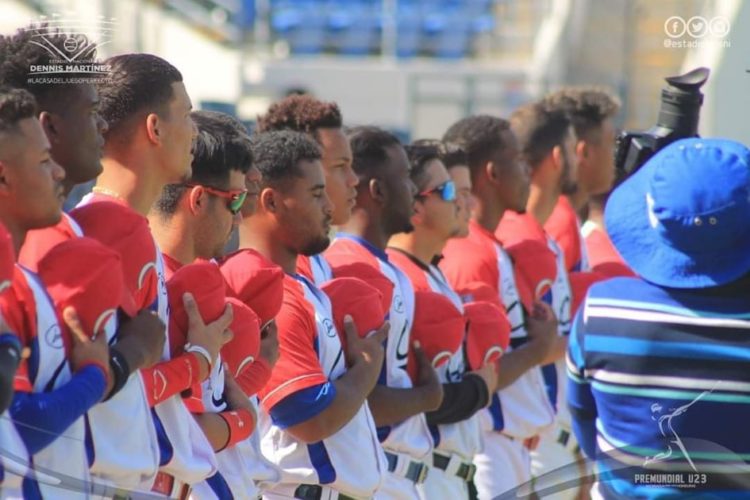Equipo Cuba en el premundial sub 23. Foto: www.beisbolnicarguenese.com