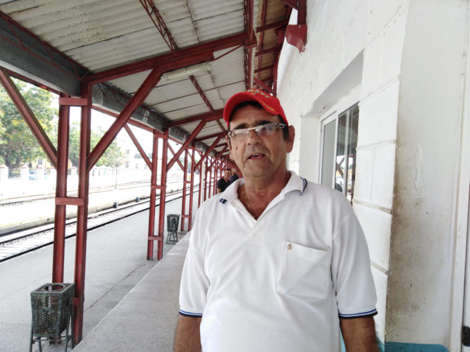 Héctor López del Castillo, jefe de patio de la Estación Camagüey (Foto: de la autora)