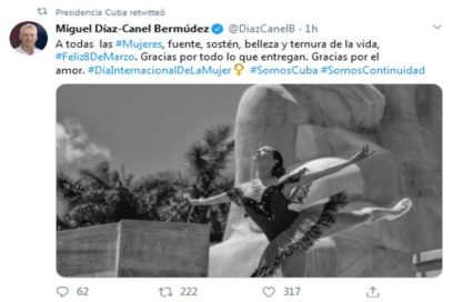 President of Cuba congratulates all women