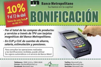 Bonificación del 10 % por comprar con tarjetas magnéticas
