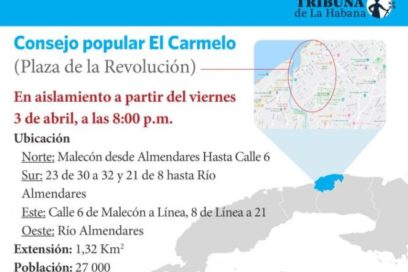 Consejo de Defensa Provincial de La Habana decide aislamiento del Consejo Popular Carmelo, en el Vedado
