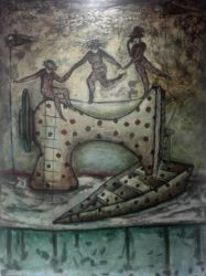 Tentación. De la serie El anhelo de mi madre (mixta sobre lienzo) 800x600 cm.