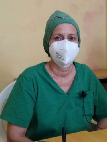 Maribel Villavicencio, jefa de enfermería del Hospital Militar.