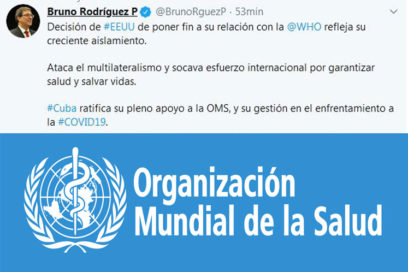 Ratifica Cuba y Unión Europea respaldo a OMS ante las críticas de EEUU.