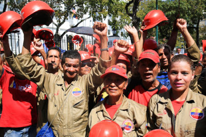 Clase obrera venezolana en defensa de la Revolución Bolivariana