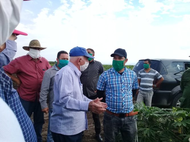 El Segundo Secretario del Comité Central del Partido Comunista de Cuba, José Ramón Machado visitó los polos productivos santiagueros. Foto: ACN