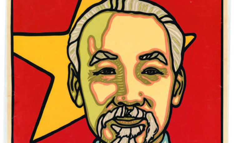 Serigrafia: Ho Chi Minh, René Mederos.