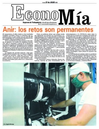 Hacer clic en la imagen para descargar en formato PDF la Separata de Economía: Lunes 27 de julio de 2020.