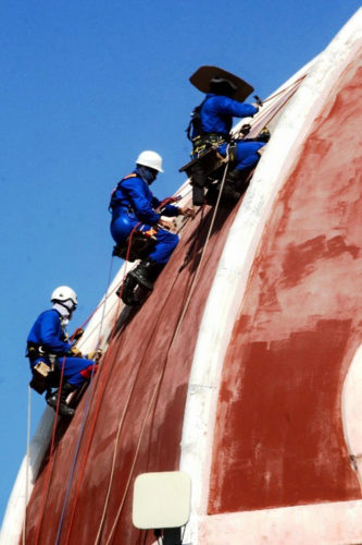 Muy compleja son las labores de restauración de la cúpula de la edificación. / Foto: Modesto Gutiérrez, ACN.