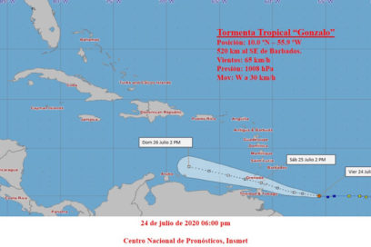 Se debilita tormenta tropical Gonzalo