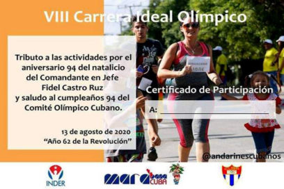 Carrera Ideal Olímpico rendirá homenaje al natalicio de Fidel Castro