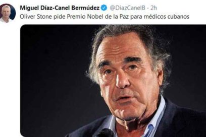 Presidente de Cuba destaca gesto solidario de cineasta Oliver Stone