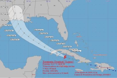 Aviso No.19: Laura se aproxima al golfo de Batabanó