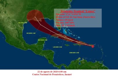 Aviso No. 5: Laura avanza por el sur de Puerto Rico