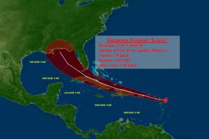 Aviso No. 4 sobre la Tormenta Tropical Laura