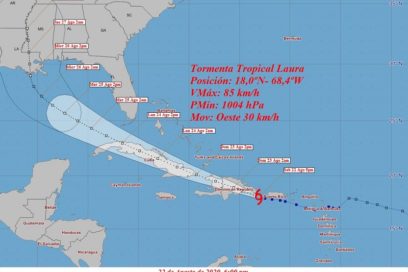 Aviso de Ciclón Tropical  No. 7  Laura se aproxima a La Española