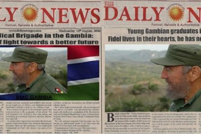 En su 94 cumpleaños, Fidel presente en Gambia