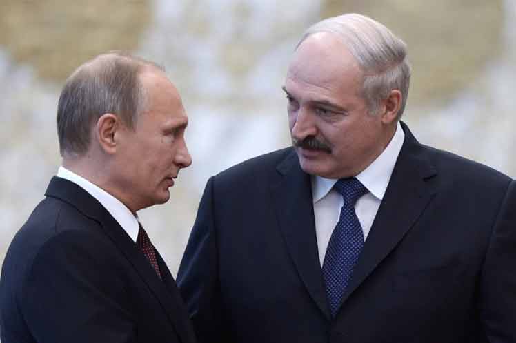 Según lo informado este domingo por el Kremlin, Putin y Lukashenko acordaron reunirse en las próximas semanas en Moscú, la capital rusa, con el fin de reforzar las relaciones bilaterales entre ambas naciones. Foto: Tomada de Prensa Latina