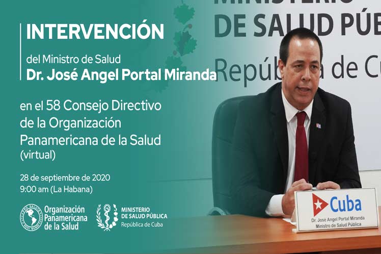 Cuba estará representada en la reunión de la OPS por su ministro de Salud Publica, Dr. José Angel Portal Miranda, que intervendrá a las 09:00 (hora local) de este lunes 28 de septiembre. Foto: Tomada de Prensa Latina
