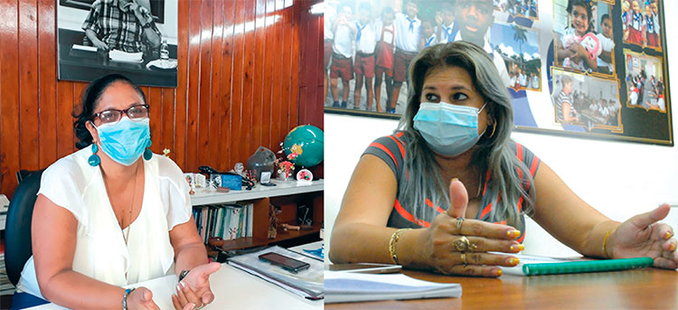 Directoras de Educación en Santiago de Cuba y en La Habana, Rosa Álvarez Fundichely y Yoania Falcón Suárez (de izquierda a derecha). Fotos: Betty Beatón Ruiz y Agustín Borrego