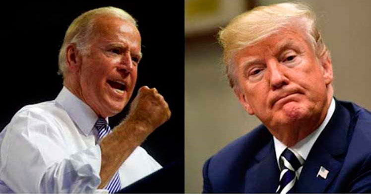 El candidato demócrata a la presidencia de EE.UU., Joe Biden, alcanza un margen récord de 14 puntos de ventaja sobre su oponente Donald Trump, según sondeo realizado por The Wall Street Journal antes de la hospitalización del presidente por la COVID-19 y divulgado este domingo. Foto: Tomada de Prensa Latina
