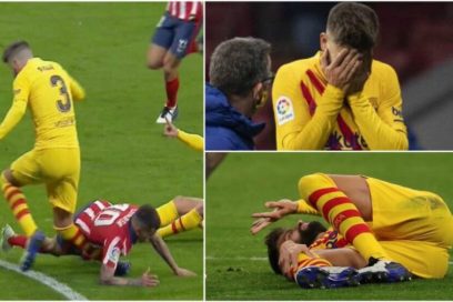 Piqué sufrió un esguince de rodilla
