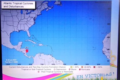 Huracán Eta ya tocó tierra con toda su fuerza en Nicaragua