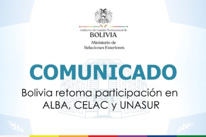 Bolivia retoma el camino de la integración latinoamericana y caribeña