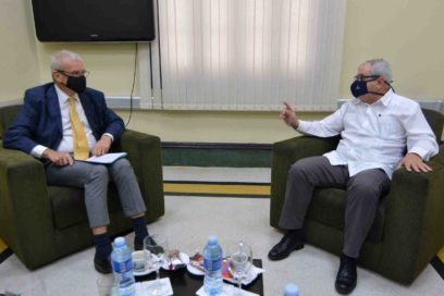 Recibe Homero Acosta a Embajador de Francia en Cuba