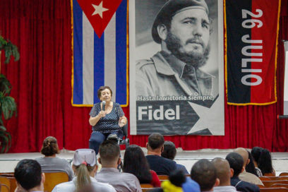 Homenaje de los trabajadores a Fidel