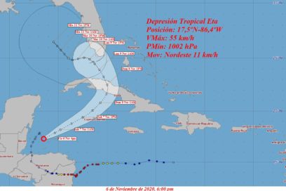 Aviso No. 14: Eta sin cambios significativos sobre el golfo de Honduras…