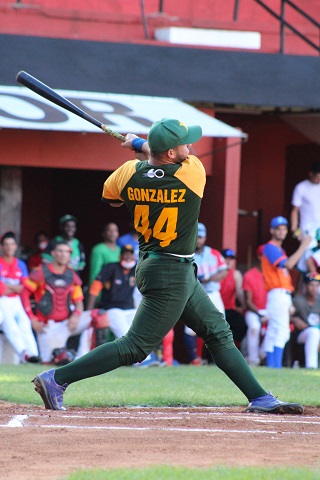 Yaser Julio González, líder jonronero en el Juego de las Estrellas. Foto:Alejandro Cebreco Duvergel