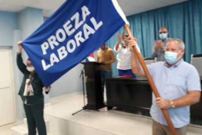 Recibe poligráfico Villa Clara Bandera Proeza Laboral (+ Fotos)