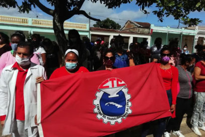 Trabajadores de Cienfuegos apoyan a la Revolución cubana