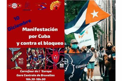 Efectuarán en Bélgica movilización de solidaridad con Cuba